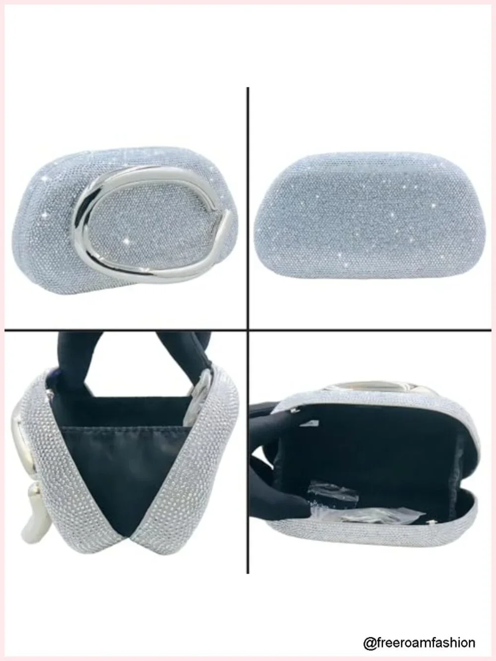 Rhinestone Clutch Purse for Women Evening Sparkly Crystal Handbag Wedding